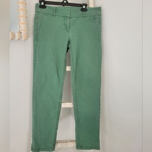 Loft Sz 4 Antique Green Marisa Cropped Pant